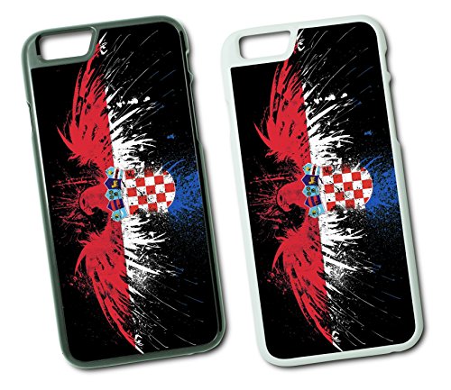 iPhone Kroatien Hrvatska 8 Hard Tasche Flip Hülle Case Cover Schutz Handy iPhone 6 Weiss