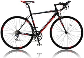 CANOVER(カノーバー) 700&times;23C アルミフレーム ロードバイク　シマノ16段変速（2&times;8段） デュアルコントロールレバー（シマノClaris（クラリス））採用　重量10.2Kg　LEDライト標準装備 CAR-011 ZENOS（ゼノス） レッド/ブラック