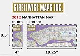 Streetwise Manhattan Map - Laminated City Street Map of Manhattan, New York - Folding pocket size travel map with subway map, bus map
