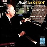 cover of Henri Lazarof: Second Cello Concerto / Concertante for 16 Strings & 2 French Horns / Divertimento II