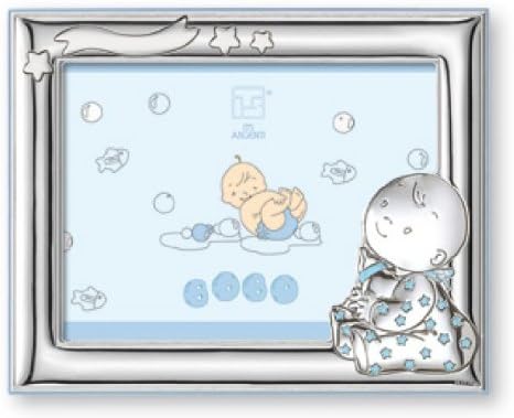 Silver Touch USA Sterling Silver Picture Frame, Baby Boy, 4" X 6"