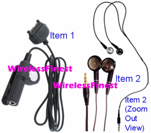 Handsfree Hands-free Stereo Headset Headphones + 3.5mm Stereo Audio Adapter + Dual in Ear Buds Headphones for Nokia At&t Cingular Cell Phone 6085 6086 N75 N 75 N73 N 73 2865i 6101 6102i 6102 6103 6126 6133 6131 6136 6265i