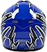 Typhoon Youth Kids Offroad Gear Combo Helmet Gloves Goggles DOT Motocross ATV Dirt Bike MX Motorcycle Blue Black, Medium