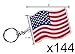 Rhode Island Novelty USA Flag Key Chains (144 pc)