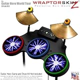 Lightning Blue Skin by WraptorSkinz fits Guitar Hero 4 World Tour Drum Set for Nintendo Wii, XBOX 36