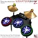 Lightning Blue Skin by WraptorSkinz fits Guitar Hero 4 World Tour Drum Set for Nintendo Wii, XBOX 360, PS2 & PS3 (DRUMS NOT INCLUDED)
