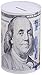 Home Bay Metal Money Piggy Bank with 100 Dollar Bill Wrapping