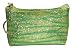 Change Purse Coin Pouch Holder with Key Chain Ring, Green Glittery Animal Zebra Print...