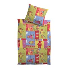 Kinzler Q-17232/99 Baumwoll Kinderbettw�sche B�r Kissen 40 x 60 cm + Bettbezug 100 x 135 cm, bunt