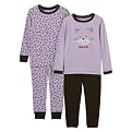 Toddler Girls' Just One Year 4pc Cat Cotton PJ Set - Purple/Brown