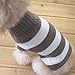 Turtleneck Stripes Pro Pet Clothes Dog Wool Classic Sweaters (Brown &White Stripe, M)