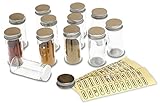 DecoBros 12 Spice Bottles w/ label Set