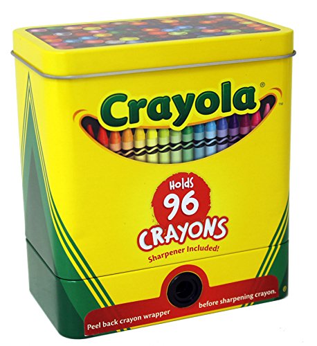 The tin box company 181007-12 crayola 2-piece storage tin with sh…