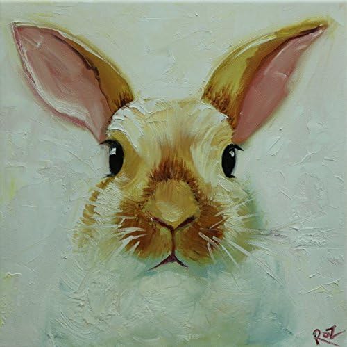 Rabbit 61 - 12x12" oil painting