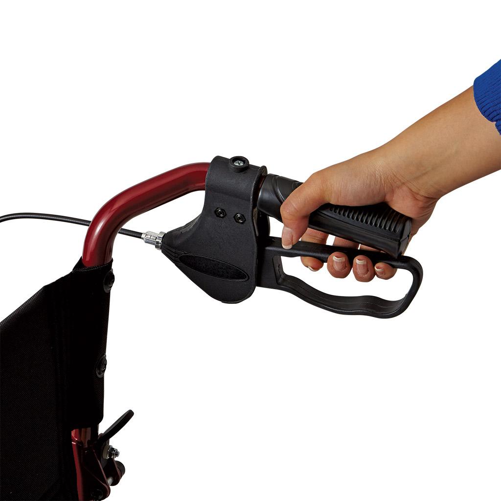 Medline Transport Wheelchair with Brakes, Red Health