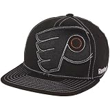 NHL Reebok Philadelphia Flyers Structured Flat Brim Flex Hat - Black