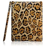 【全4色】iPad 2 プラスチックケース　豹柄　イエローオーカ  Plastic Case for iPad 2 保護液晶フィルム付 (1187-2)