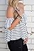 Sunward(TM) Women Off Shoulder Stripe Casual Blouse (Medium, White)