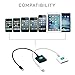 2-Pack Top Grade 8-Pin Lightning to 30-Pin Female Heavy Duty Compact Adapter Lightning-Speed Charger for Latest iOS V9.3 (White-Black)