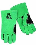 Steiner 023NT Welding Gloves, Green Natural Thumb Premium Split Cowhide Triple Lined, Large