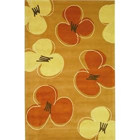 Hibiscus I Area Rug, 7'6x9'6, KHAKI MULTI by Home Decorators Collection