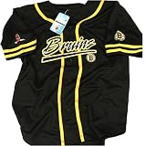 Boston Bruins Embroidered Baseball Jersey - Black Boston Bruins Embroidered Baseball Jersey - Black