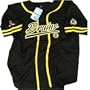 Boston Bruins Embroidered Baseball Jersey - Black X-Large