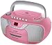 Produkt-Bild: Radiorecorder CD-Player Kassette Boombox Tuner Radio Denver TCD-34C pink rosa