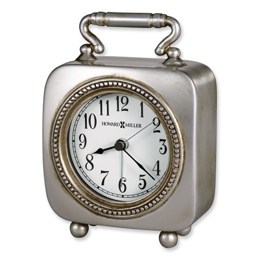 Kegan Pewter Finish Quartz Night-glow Alarm Clock