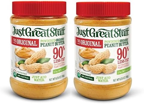Betty Lou's Just Great Stuff Organic Powdered Peanut Butter, 6.35-Ounce Jar (2 Pack)