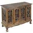 Handmade Asian Furniture - 39" Coconut Palm Storage Cabinet / Sideboard Buffet - Rich Dark Finish