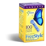 FreeStyle Sterile Lancets 25 Gauge Box of 100 Lancets - Abbott Diabetes Care 13001