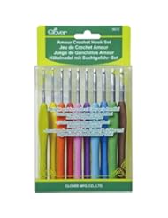 Art and Craft Supply: Clover 3672 Amour Crochet Hook Set, 10 sizes - Clover Needlecraft