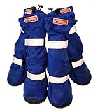 DuraPaws Water-Resistant Dog Boots - Snow Boots - Paw Protector for Snow, Rain & Salt (Set of 4 available in 5 Sizes) (Blue, Large - 2.44