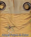 Window Rings Metal Grommets Curtains / Drapes Set w/ Tie Backs - Gold color (VOILE/SHEER)