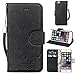 iPhone 6 Case, iPhone 6 Black Wallet Case, ACO-UINT iPhone 6 4.7 '' PU Leather Cover Skin Case (Strap Case - Black)