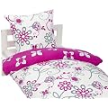 Kinzler B-02727/50 Mikrofaser-Flanell Winterbettw�sche Elea 80 / 80 cm + 135 / 200 cm mit Rei�verschluss, brombeer