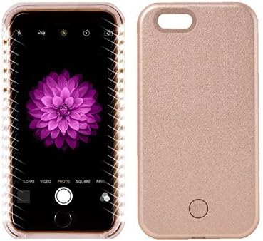 iPhone 6 6S Winc LED Light Up Luminous Selfie Cell Phone Case Illuminated Back Cover for Apple iPhone 6S iPhone 6 (Rose Gold)