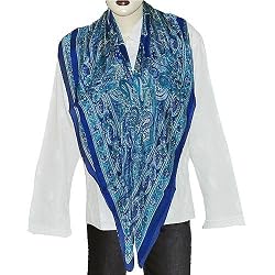 Head Scarf Silk Square Handpainted 44 x 44 inches