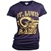 St Louis Rams Women's Retro Vintage T-Shirt (True Navy, Small)