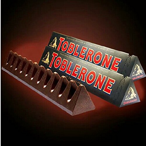 Toblerone Dark Chocolate with Honey and Almond Nougat100g Pack of 4