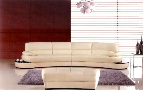 3pc Modern Sectional Leather Sofa Set #AM-L230-IV 