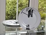 ABSTRACT Set of 4 Dinner Plates