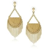 House Of Harlow 1960 Clear Crescent Tasseled E