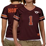 NCAA Virginia Tech Hokies #1 Women's Stadium Football Jersey-Maroon (Small)