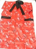 Women's 100% Thai Silk Kimono- Scarlet Red Oriental Dragon Design (SIZE LARGE 38-40)