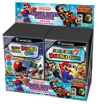 Buy Mario Bubble Gum Gamecube Disk Container with Collectible Sticker 2-Pack (2 Random Containers)