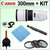 Canon EF 300mm f/4L IS USM Telephoto Lens + Accessory Kit