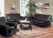 Havana Bycast Sofa and Leather Love Seat By Coaster Furniture With Silver Shipping