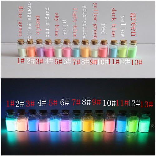 New 10G In the dark Glow powder DIY Paint Luminous Pigment Graffiti Makeup Party ,Color 6# pink set01